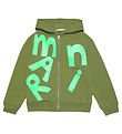 Marni Cardigan - Khaki/Neongrøn Marni Cardigan - Khaki/Neongrøn