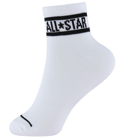 Converse Strømper - 6-pak - Quarter - Hvid m. Print