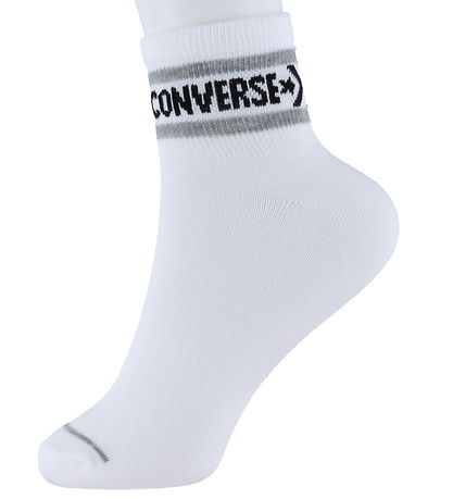 Converse Strømper - 6-pak - Quarter - Hvid m. Print