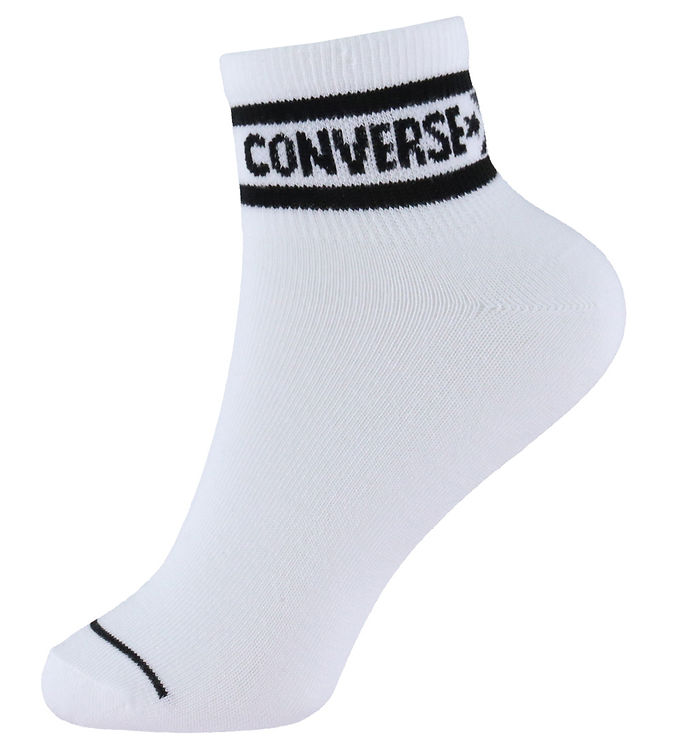 Converse Strømper - 6-pak - Quarter - Hvid m. Print