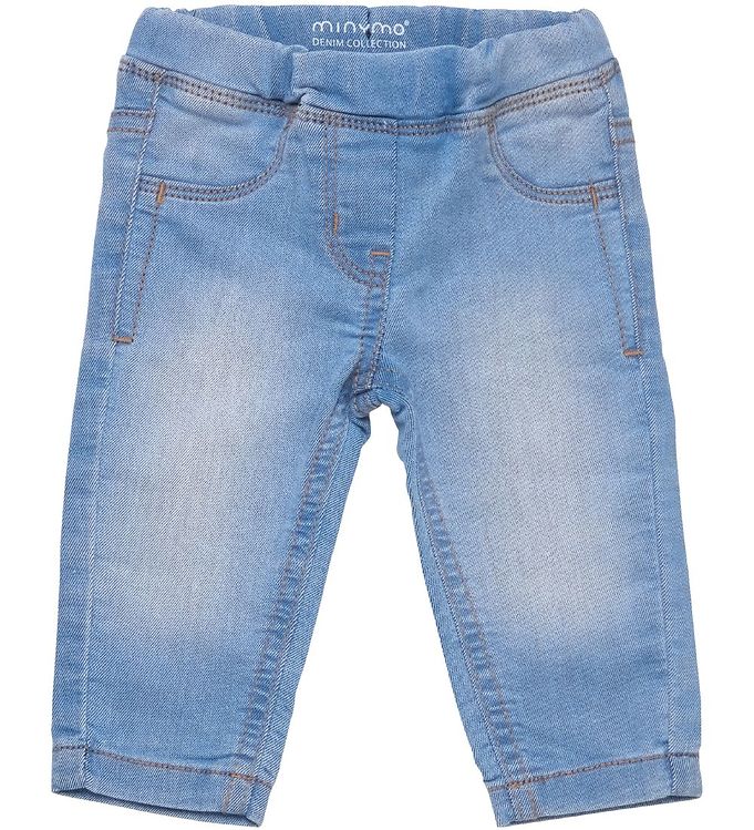 Minymo Pige Jeans i økologisk bomuld - Light Dusty Blue - 56