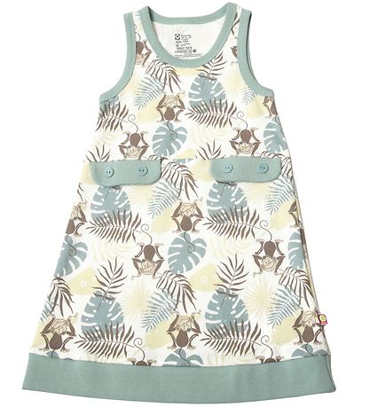 Katvig Dress - White w. Monkeys and Leaves Katvig Dress - White w. Monkeys and Leaves