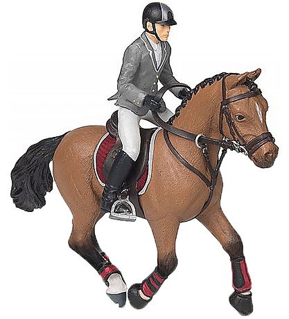 Papo Springhest m. Rytter - L: 15 cm Papo Springhest m. Rytter - L: 15 cm