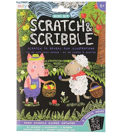 Ooly Scratch and Stribble Mini Sæt - Farm Animals Ooly Scratch and Stribble Mini Sæt - Farm Animals