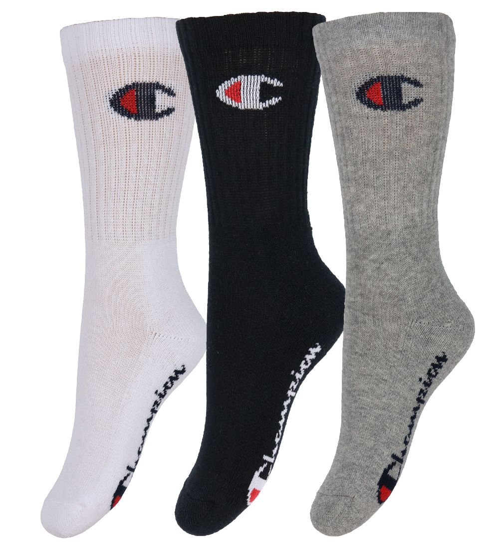 Champion Socken - 3er-Pack - Schwarz/Weiß/Grau - Champion - 31/34 - Socken
