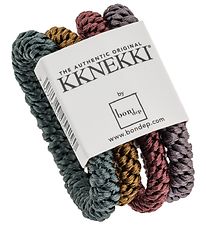 Kknekki Hårelastikker - 4-pak - Grøn/Guld/Rød/Lilla Kknekki Hårelastikker - 4-pak - Grøn/Guld/Rød/Lilla
