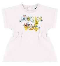 Moschino Kjole - Hvid m. Print Moschino Kjole - Hvid m. Print