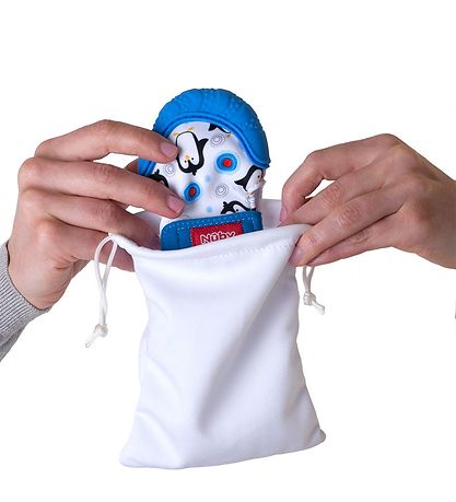 Nuby Bidehandske - Blå m. Pingviner Nuby Bidehandske - Blå m. Pingviner