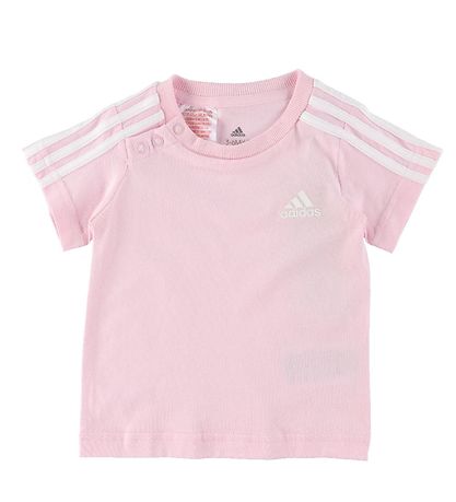 adidas Performance Sæt - T-shirt/Shorts - Coral Pink/Sort