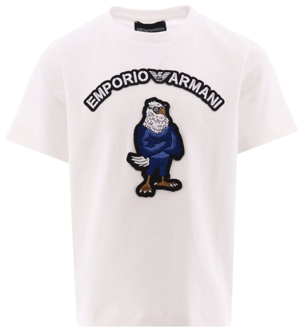 Emporio Armani T-Shirt - Weiß m. Adler - Emporio Armani - 10 Jahre (140) - T-Shirts