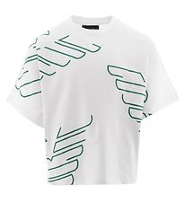 Emporio Armani T-shirt - Hvid m. Grøn Emporio Armani T-shirt - Hvid m. Grøn
