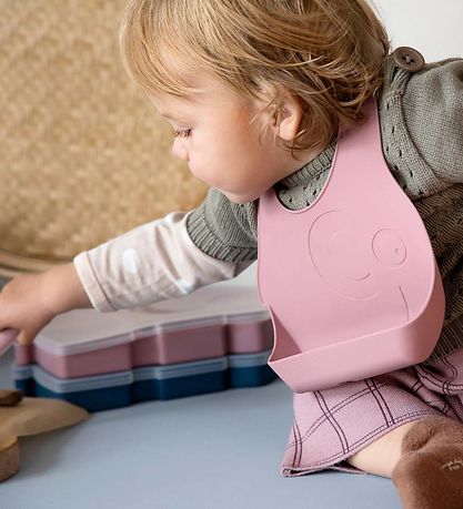 Sebra Tallerken m. Låg - Silikone - Fanto - Vintage Rose