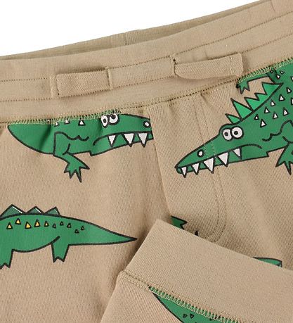 Stella McCartney Kids Sweatpants - Beige/Grøn m. Krokodiller