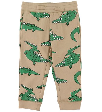 Stella McCartney Kids Sweatpants - Beige/Grøn m. Krokodiller