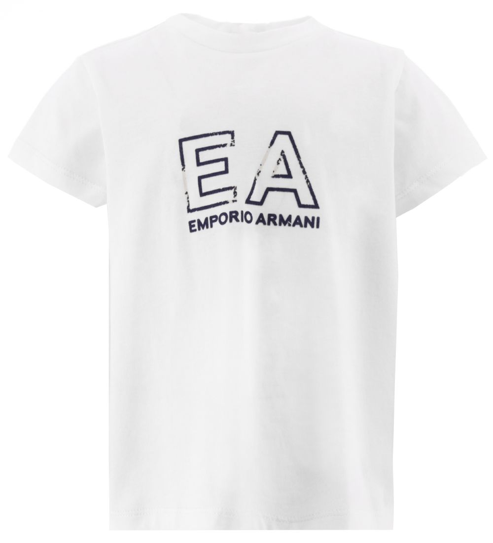 Emporio Armani T-Shirt - Weiß m. Print - Emporio Armani - 24 mt - T-Shirts