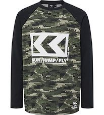 Hummel Bluse - hmlFSK - Grøn/Sort Hummel Bluse - hmlFSK - Grøn/Sort