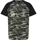 Hummel T-shirt - hmlFSK Flight - Green/Black