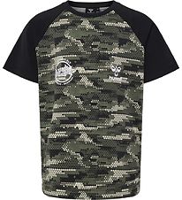 Hummel T-shirt - hmlFSK Fly - Grøn/Sort Hummel T-shirt - hmlFSK Fly - Grøn/Sort