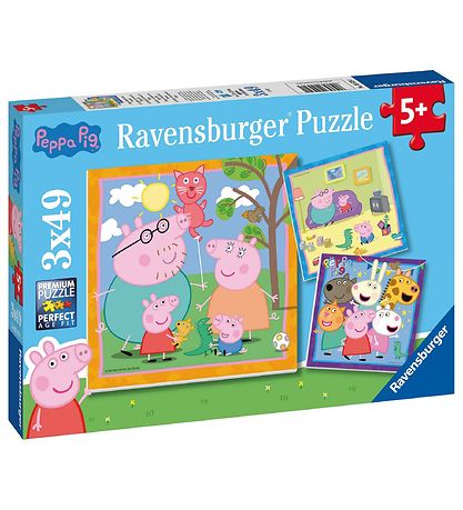 Ravensburger 직소 퍼즐 - 3x49 조각 - Peppa Pig - 가족