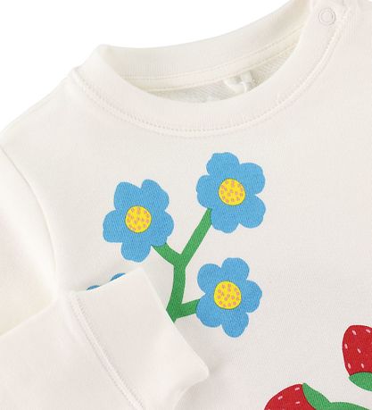 Stella McCartney Kids Sweatshirt - Hvid m. Blomster Stella McCartney Kids Sweatshirt - Hvid m. Blomster