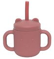 Petit Monkey Cup w. Straws - Silicone - 175 mL - Mahogany Rose Petit Monkey Cup w. Straws - Silicone - 175 mL - Mahogany Rose