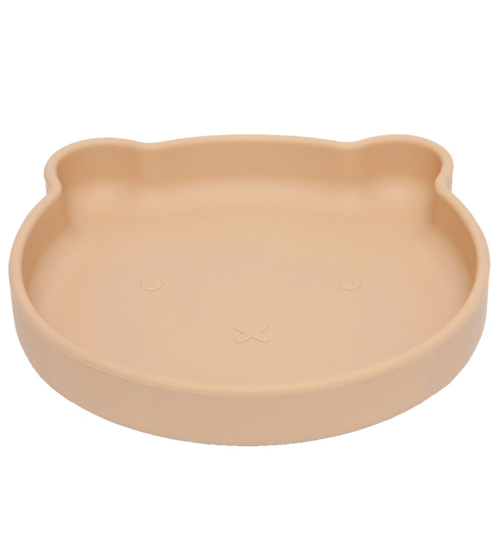 Petit Monkey Platte m. Saugnapf - Silikon - Bear - Honey - Petit Monkey - One Size - Teller