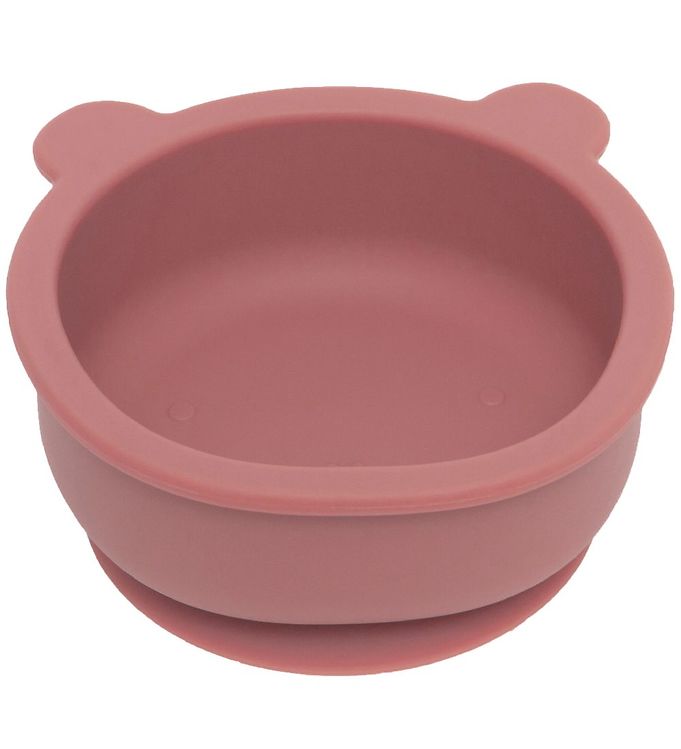 Petit Monkey Skål m. Sugekop - Silikone - Bear - Mahogany Rose