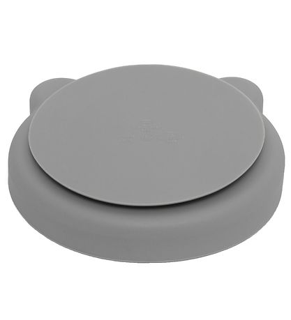 Petit Monkey Tallerken m. Sugekop - Silikone - Pewter Green Petit Monkey Tallerken m. Sugekop - Silikone - Pewter Green