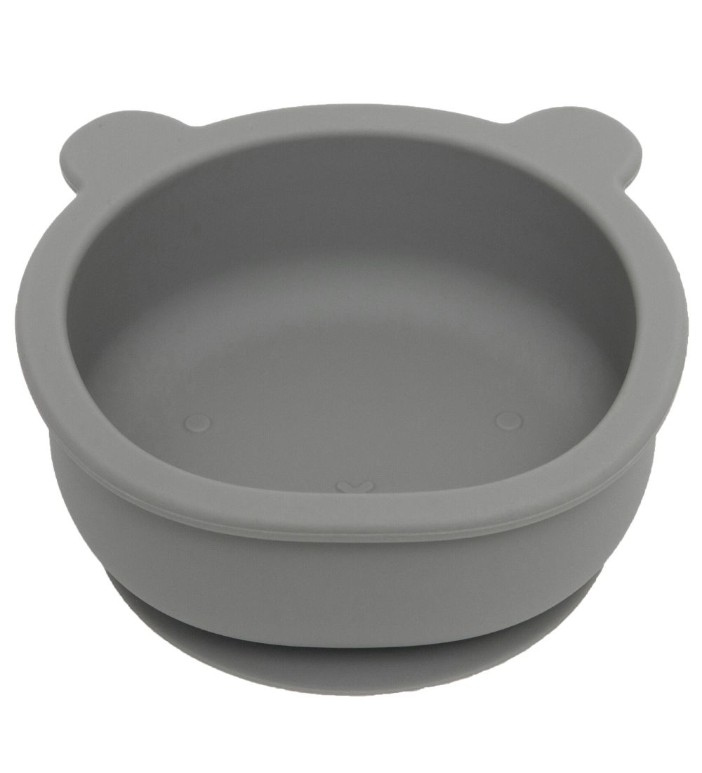 Petit Monkey Schüssel m. Saugnapf - Silikon - Bear - Zinn Green - Petit Monkey - One Size - Schüsseln