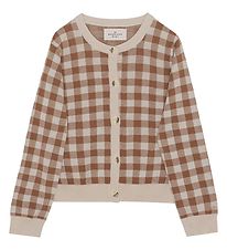 Monsieur Mini Cardigan - Gingham - Offwhite/Toffee Monsieur Mini Cardigan - Gingham - Offwhite/Toffee