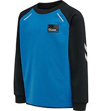 Hummel Sweatshirt - hmlJon - Blå/Sort Hummel Sweatshirt - hmlJon - Blå/Sort