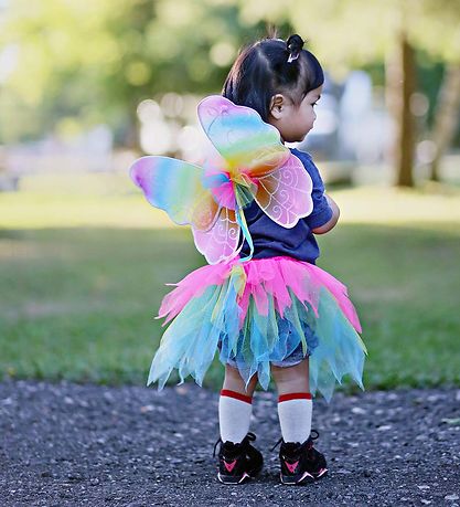 Great Pretenders Udklædning - Fesæt m. Tryllestav - Neon Rainbow