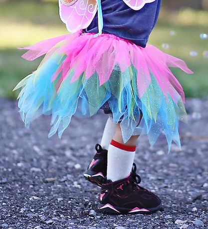 Great Pretenders Udklædning - Fesæt m. Tryllestav - Neon Rainbow