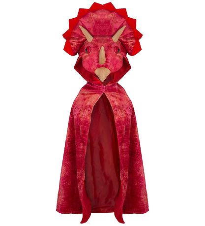 Great Pretenders Udklædning - Triceratops Kappe - Rød