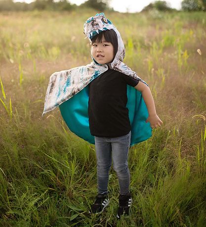 Great Pretenders Udklædning - Raptor Kappe - Blå/Grå