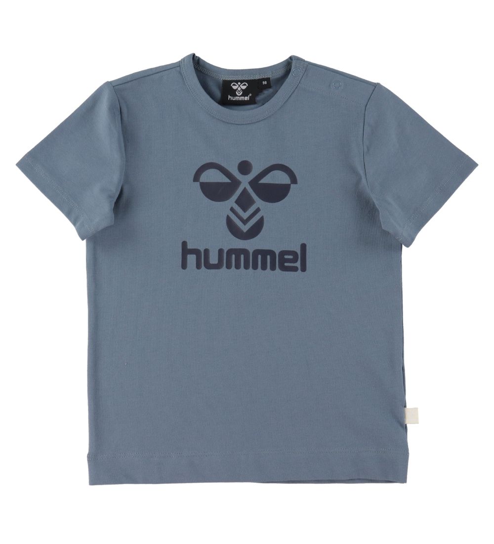 Hummel T-Shirt - hmlMads - Blue Mirage - Hummel - 74 - T-Shirts