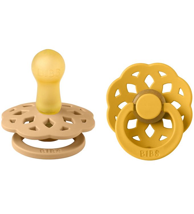 BIBS Boheme Sutter - 2-pak - Str. 2 - Rund - Desert Sand/Honey B