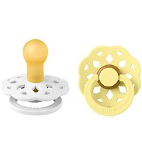 BIBS Boheme Sutter - 2-pak - Str. 2 - Rund - White/Sunshine BIBS Boheme Sutter - 2-pak - Str. 2 - Rund - White/Sunshine