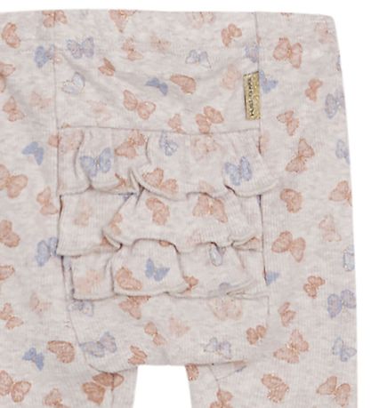 Hust and Claire Shorts - Hanni - Rib - Beige m. Sommerfugle Hust and Claire Shorts - Hanni - Rib - Beige m. Sommerfugle