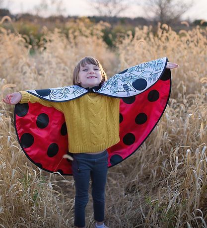 Great Pretenders Udklædning - Colour-A-Cape - Mariehøne Great Pretenders Udklædning - Colour-A-Cape - Mariehøne