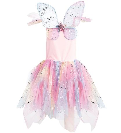 Great Pretenders Udklædning - Fekjole m. Vinger - Rainbow