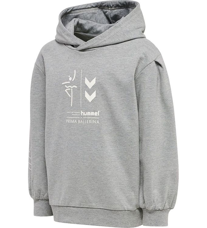 Hummel HmlPrima Bee Hættetrøje - Gråmeleret