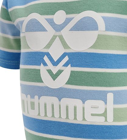 Hummel 보디수트 반팔 - hmlPelle - 파란색/녹색