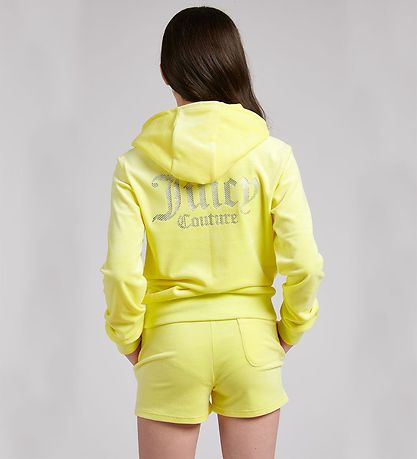 Juicy Couture Cardigan - Velour - Yellow Pear Juicy Couture Cardigan - Velour - Yellow Pear