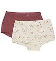 Minymo Hipsters - 2-pak - Bambus - Veiled Rose Flower/Rose Brown