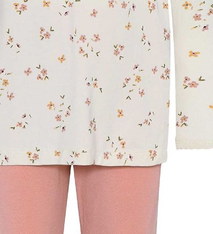 Minymo Nattøj - Bambus - Veiled Rose Flower/Misty Rose