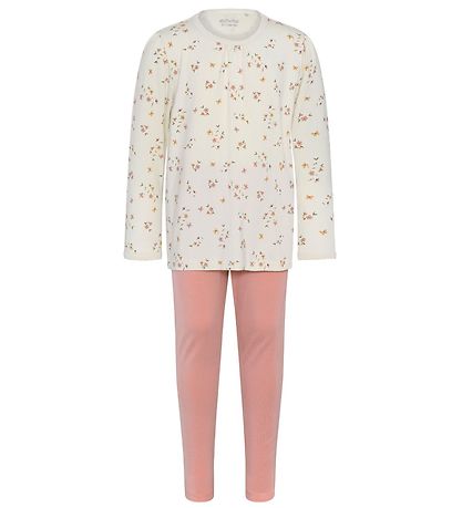 Minymo Nattøj - Bambus - Veiled Rose Flower/Misty Rose