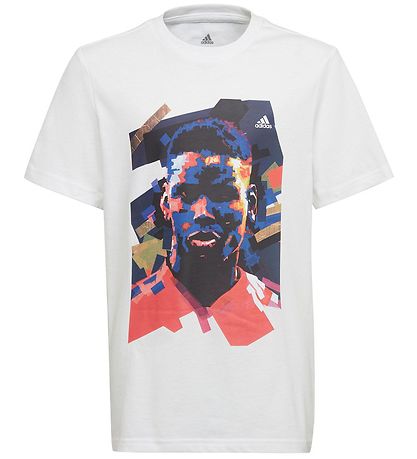 adidas Performance T-shirt - Pogba Football Graphic - Hvid adidas Performance T-shirt - Pogba Football Graphic - Hvid