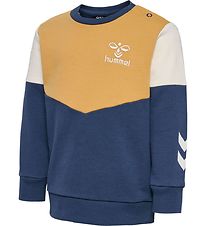 Hummel Sweatshirt - HmlHappy Now - Ochre/Sargasso Sea Hummel Sweatshirt - HmlHappy Now - Ochre/Sargasso Sea