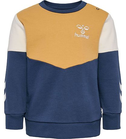 Hummel Sweatshirt - HmlHappy Now - Ochre/Sargasso Sea Hummel Sweatshirt - HmlHappy Now - Ochre/Sargasso Sea